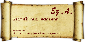 Szirányi Adrienn névjegykártya